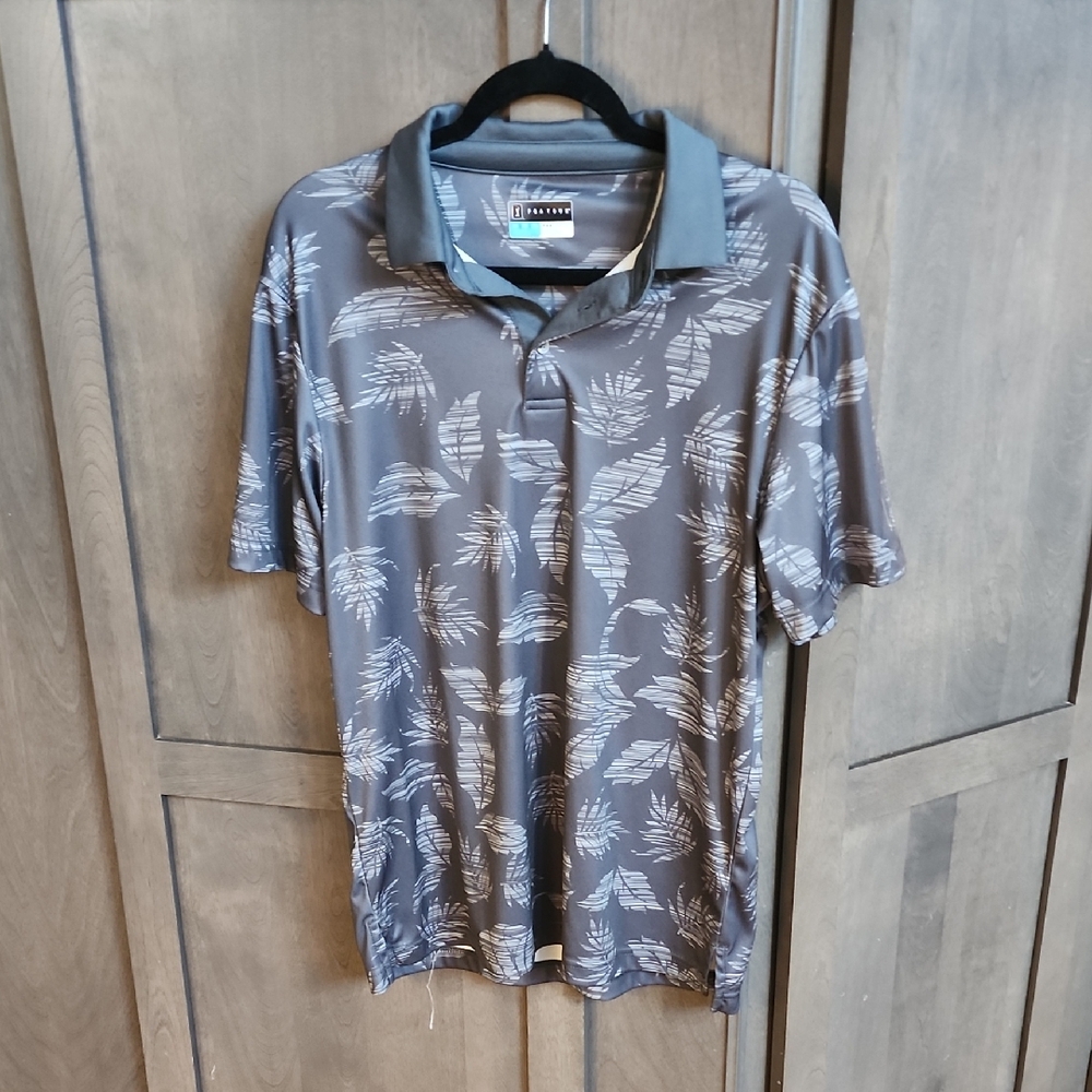 PGA Tour Gray Polo Shirt Urban Camouflage